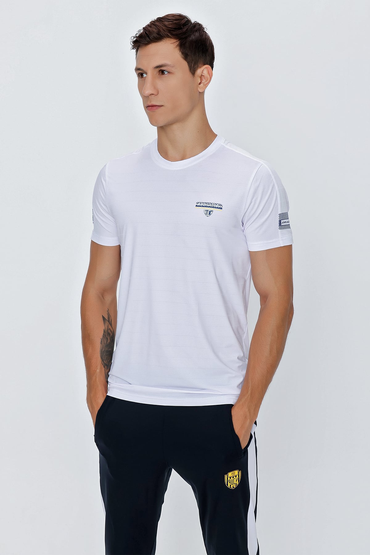 ANKR-0047 SİNCE ERK.BEYAZ ÇİZGİLİ BASIC T-SHIRT