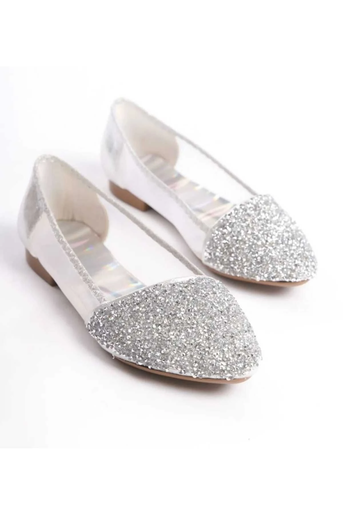 Taşlı Yanı Tüllü Günlük Şık Güncel Trend Babet