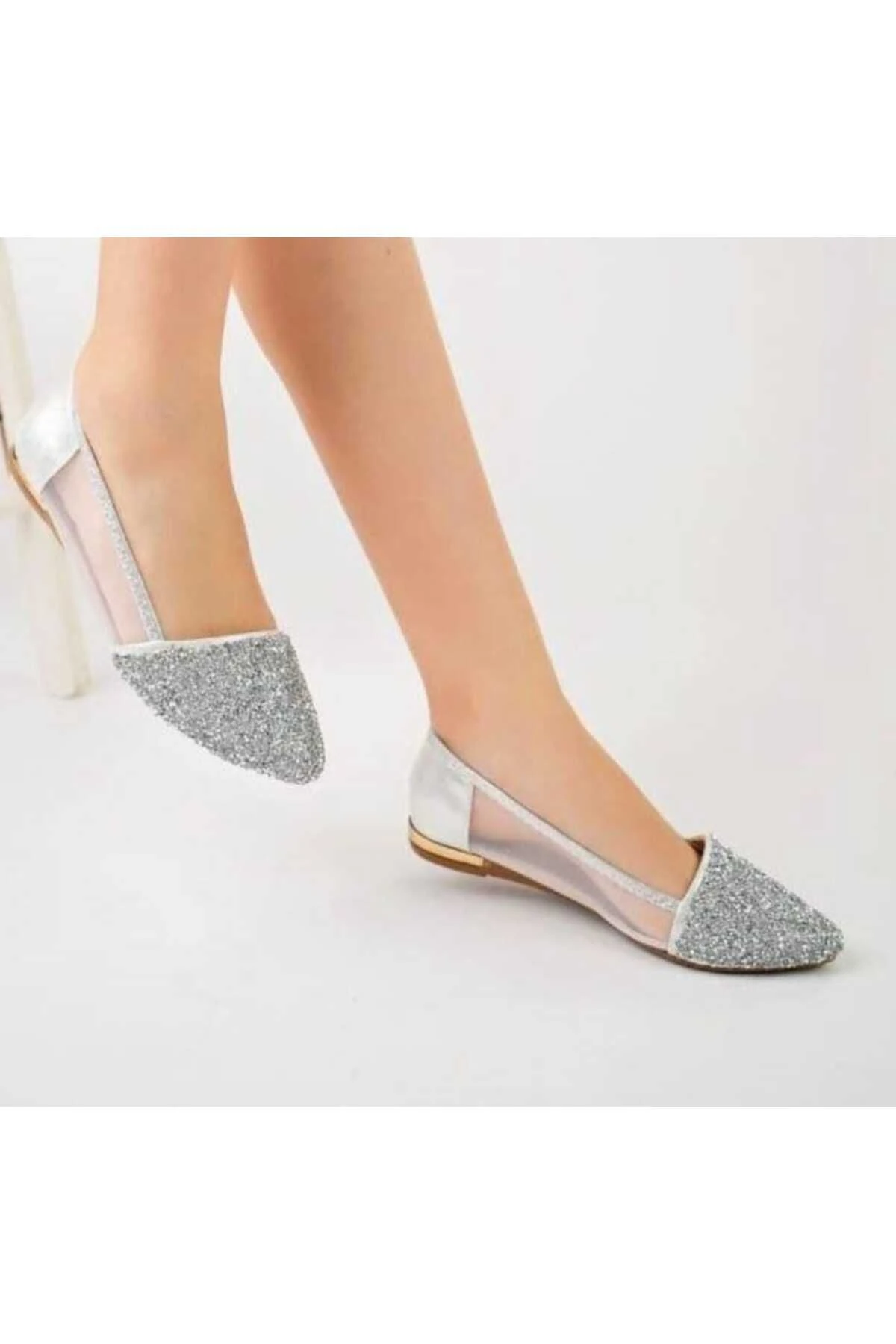 Taşlı Yanı Tüllü Günlük Şık Güncel Trend Babet