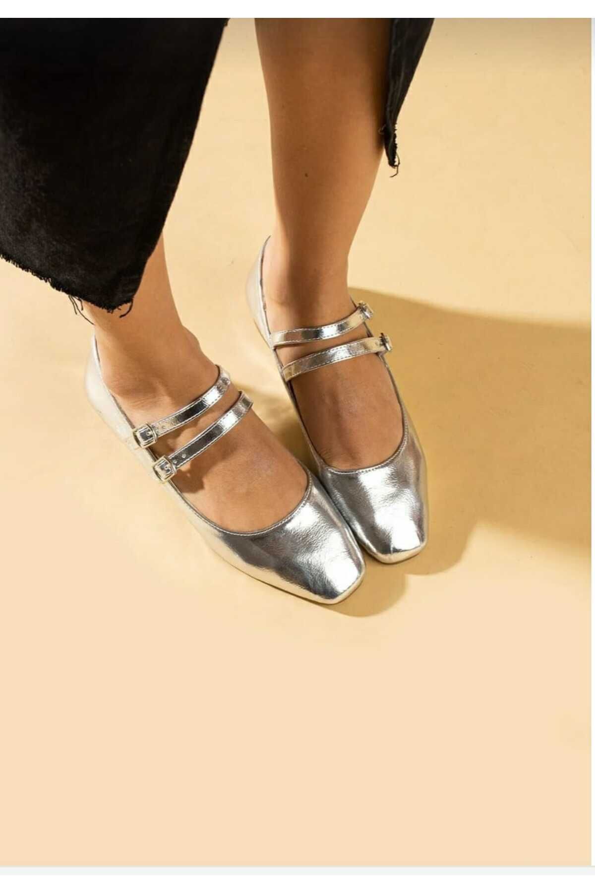Kadın  Rugan Mary Jane Babet – Çift Tokalı, Parlak Şık Ayakkabı | Dad Wolf