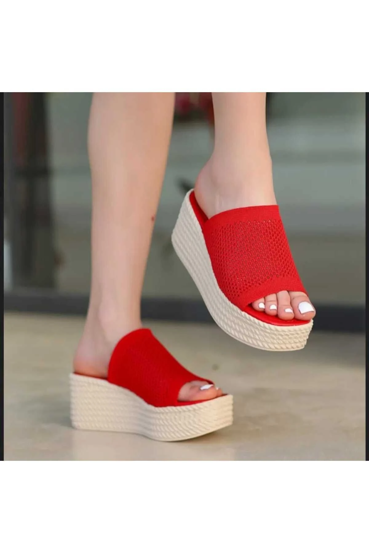 dolgu topuklu terlik