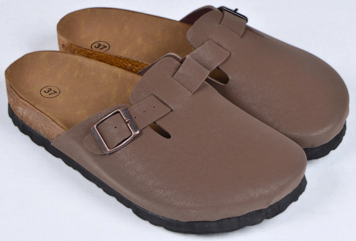 Mantar Tabanlı Çocuk Unisex Boston Birkens Günlük Sabo 59463 Günlük Terlik - Kahverengi