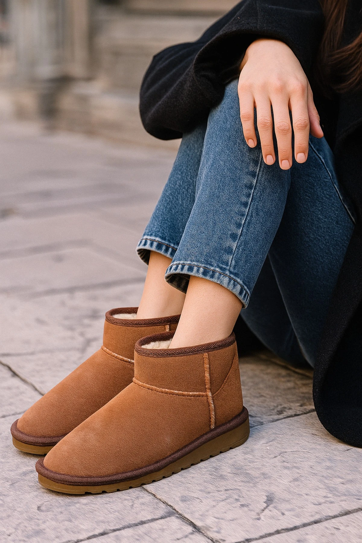 Ultra Mini Kürklü Classic Mini II 1016222 CHE Kadın Bot