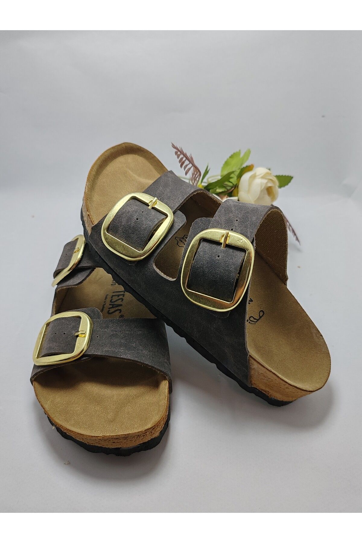 Mantar Taban Arızona Model Çift Tokalı Ortopedik Terlik