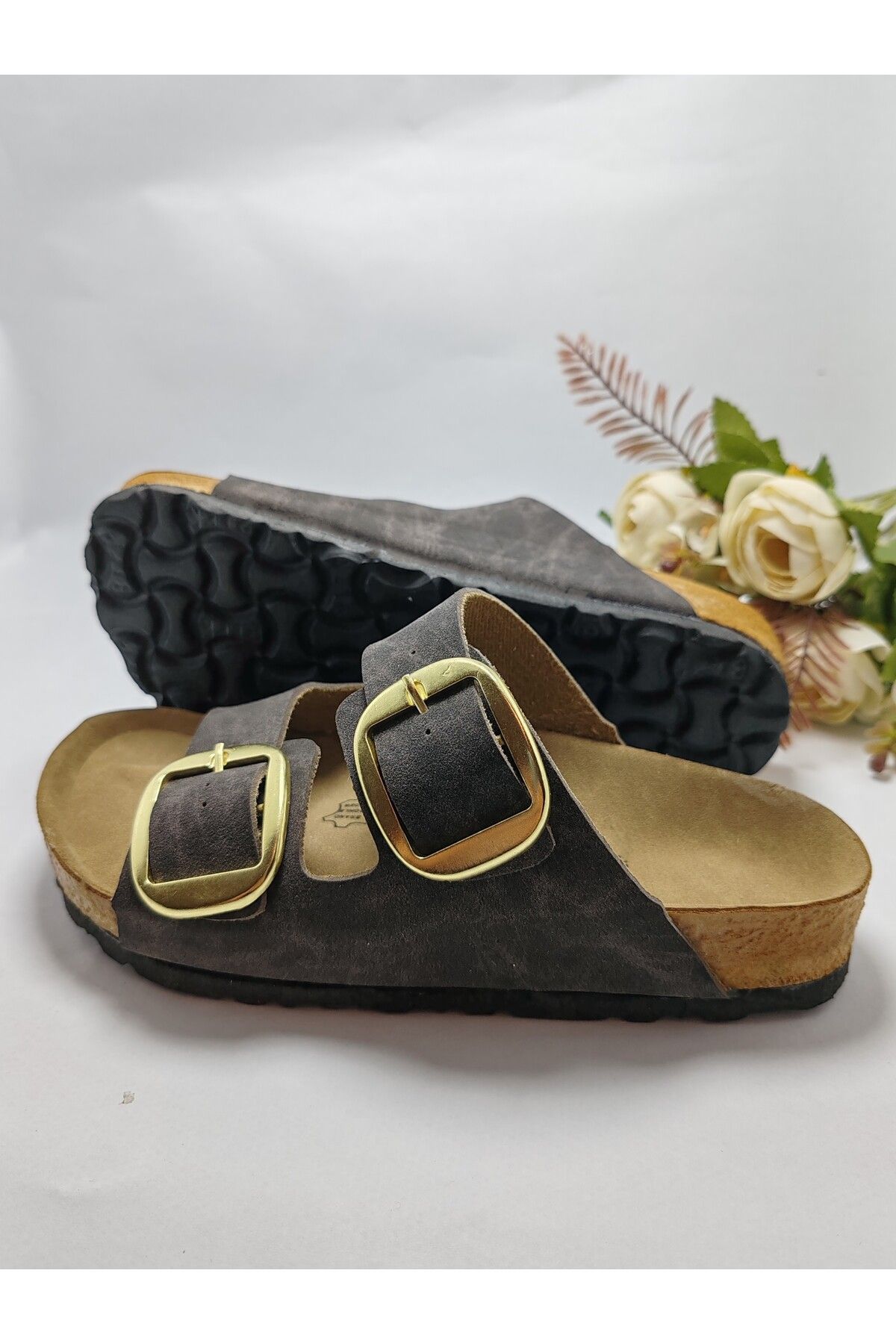 Mantar Taban Arızona Model Çift Tokalı Ortopedik Terlik