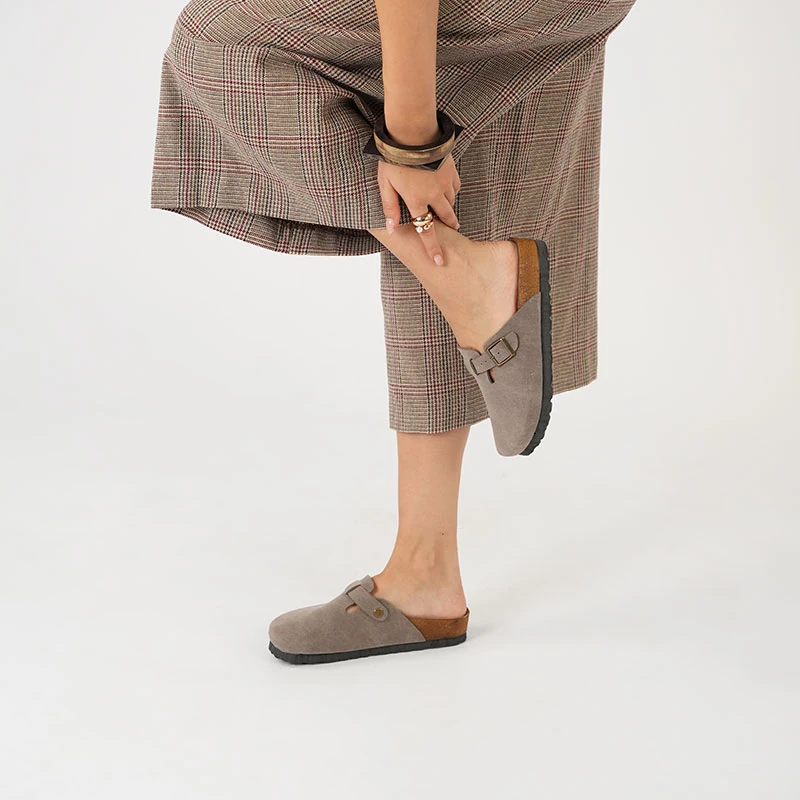 Mantar Tabanlı Boston Birkens Günlük Sabo 59463 Günlük Terlik - Vizon