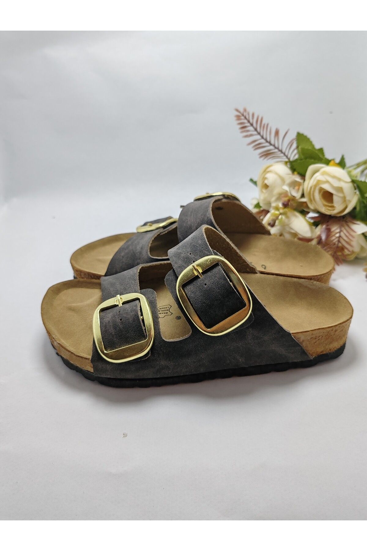 Mantar Taban Arızona Model Çift Tokalı Ortopedik Terlik