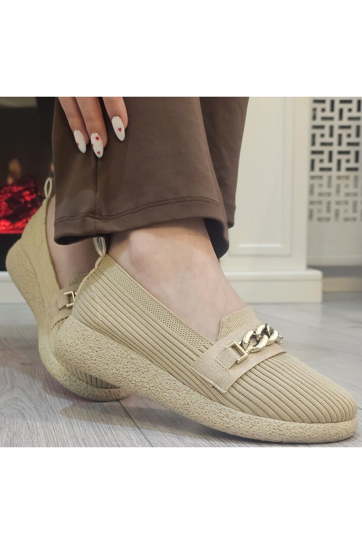 Triko Örme Rahat Günlük Ortopedik Hafif Babet