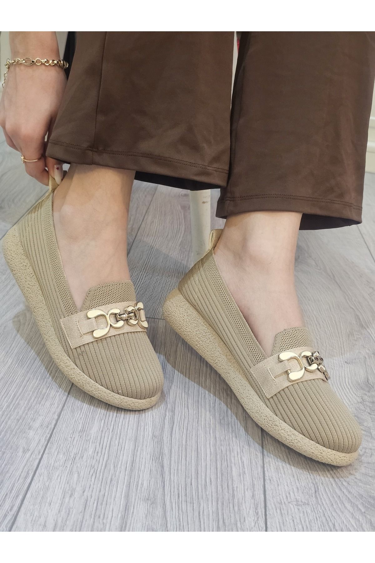 Triko Örme Rahat Günlük Ortopedik Hafif Babet