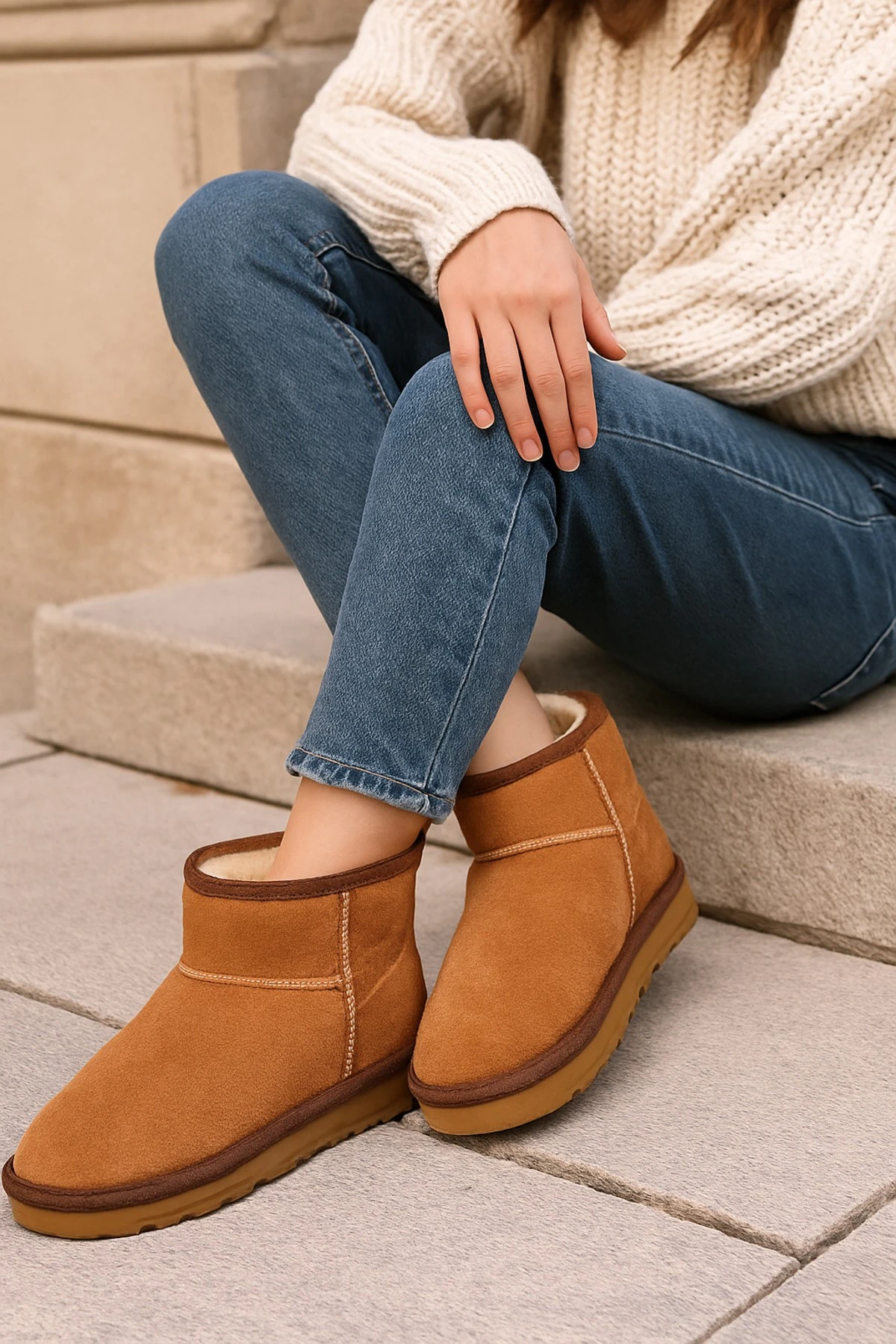 Ultra Mini Kürklü Classic Mini II 1016222 CHE Kadın Bot