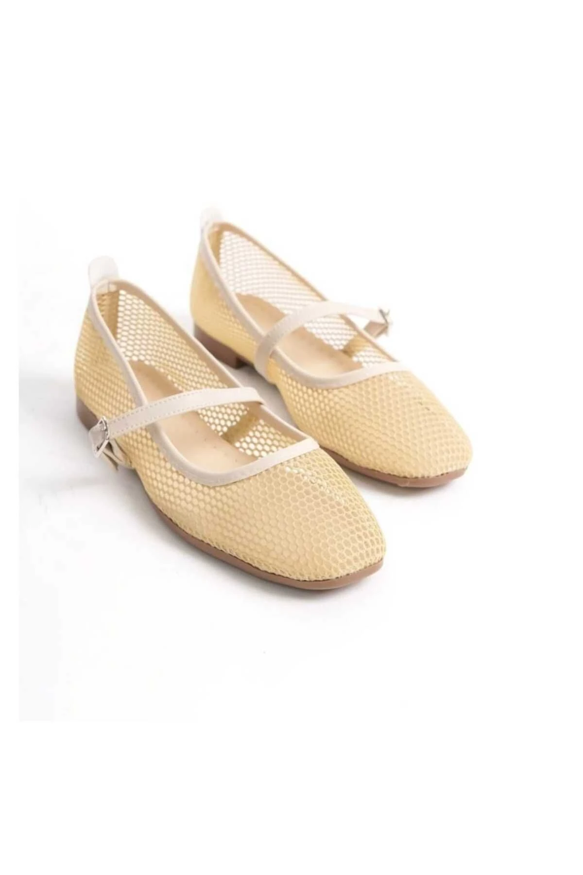 Modern Şık Günlük Yazlık Fileli Comfort Babet