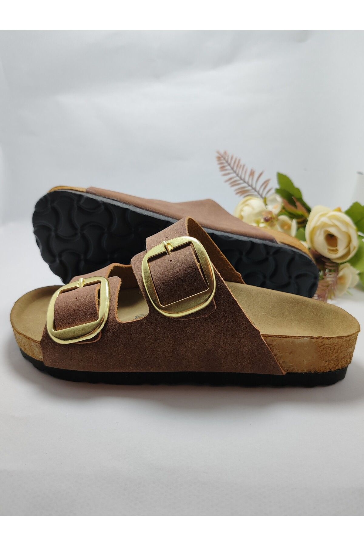 Mantar Taban Arızona Model Çift Tokalı Ortopedik Terlik