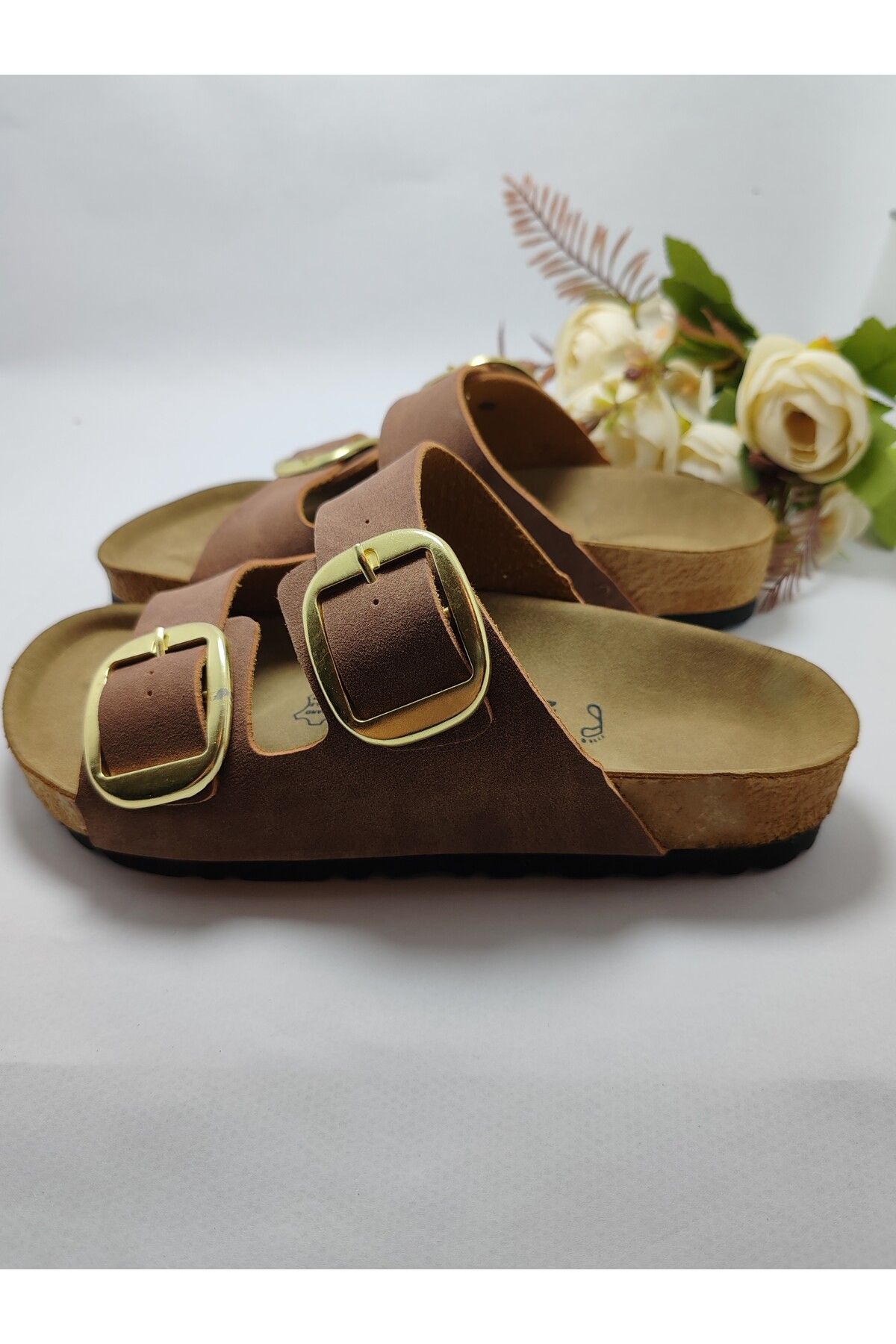 Mantar Taban Arızona Model Çift Tokalı Ortopedik Terlik
