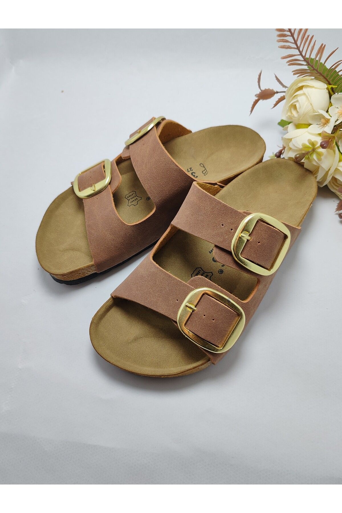 Mantar Taban Arızona Model Çift Tokalı Ortopedik Terlik