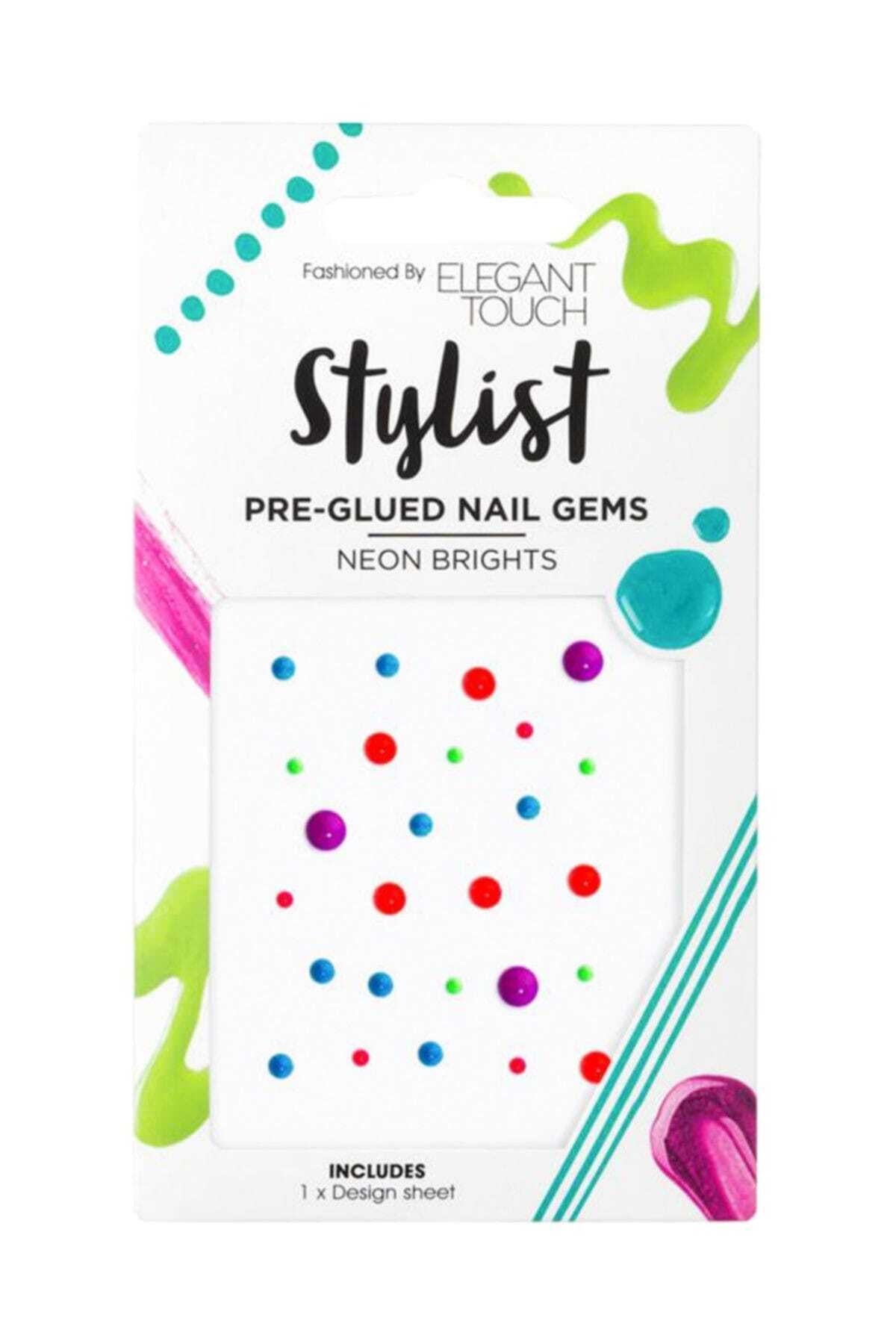 Et Stylist Pre-glued Naıl Gems Neon Brıghts