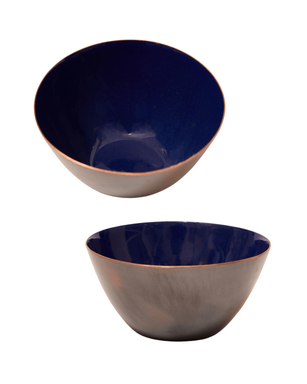Arkdeco Bakır Kase Navy Blue Modeli, Konik Form