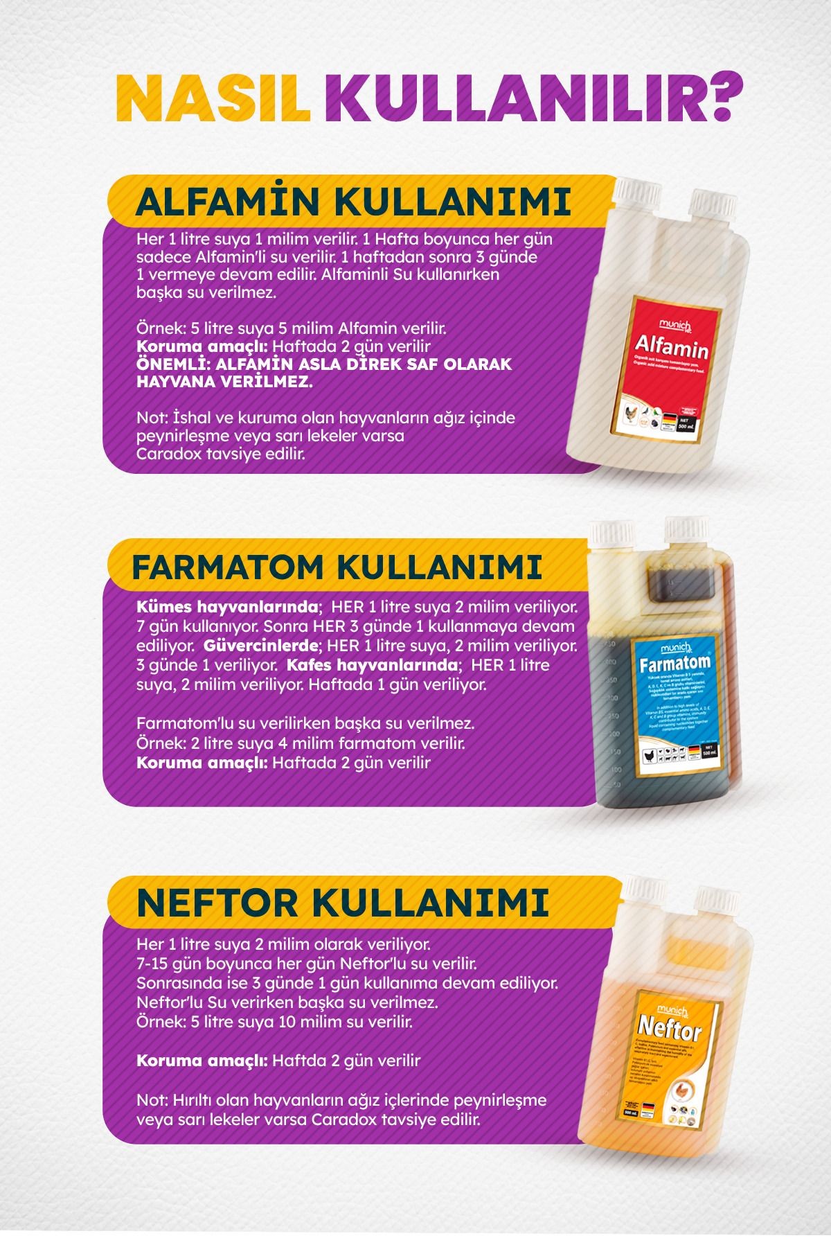 3lü Set Farmatom Vitamin + Alfamin  + Neftor Hırıltı Seti - 500 Ml