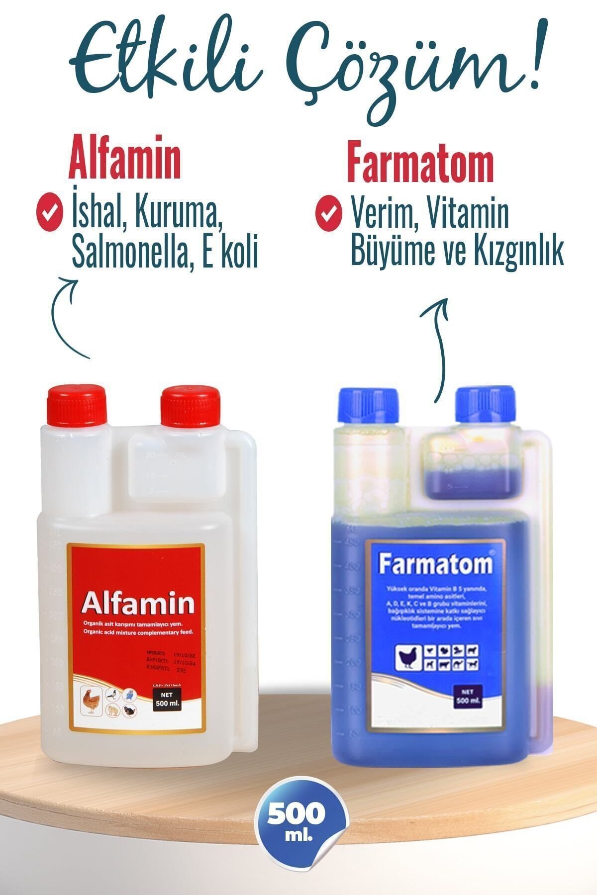 2li Set Kuşlar Için Farmatom Vitamin + Alfamin Ishal Seti (500 Ml)