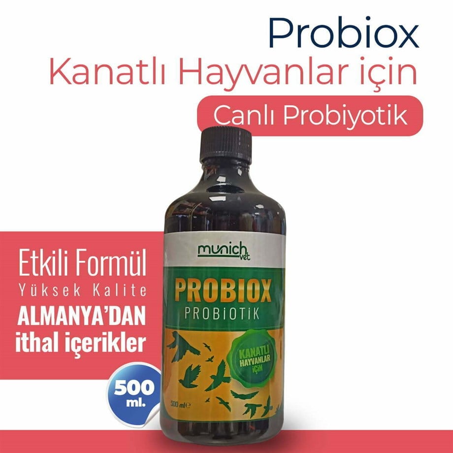 Munich Vet Probiox – Kanatlı Hayvanlar İçin Canlı Probiyotik 500 ml