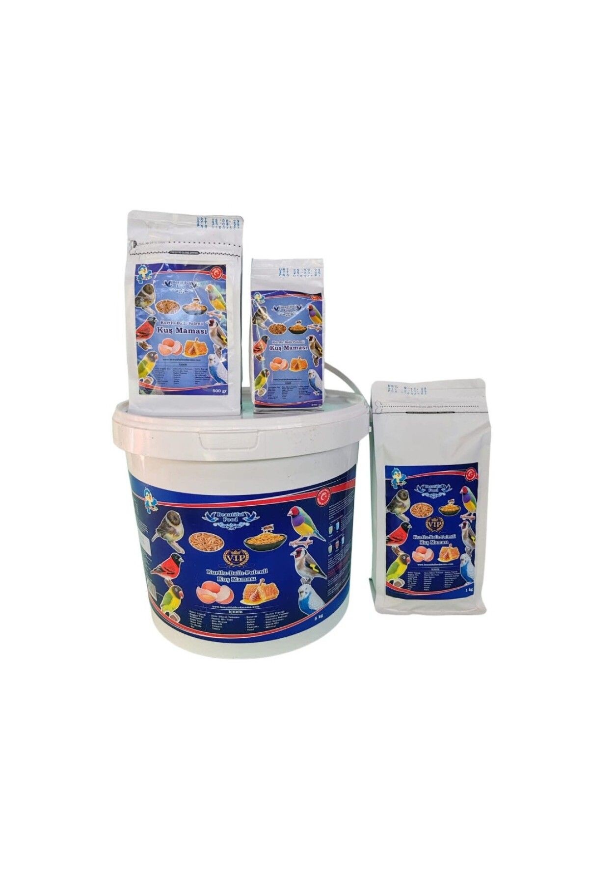Ballı Kurtlu Kuş Maması 1 Kg - Beautiful Food Kuş Maması
