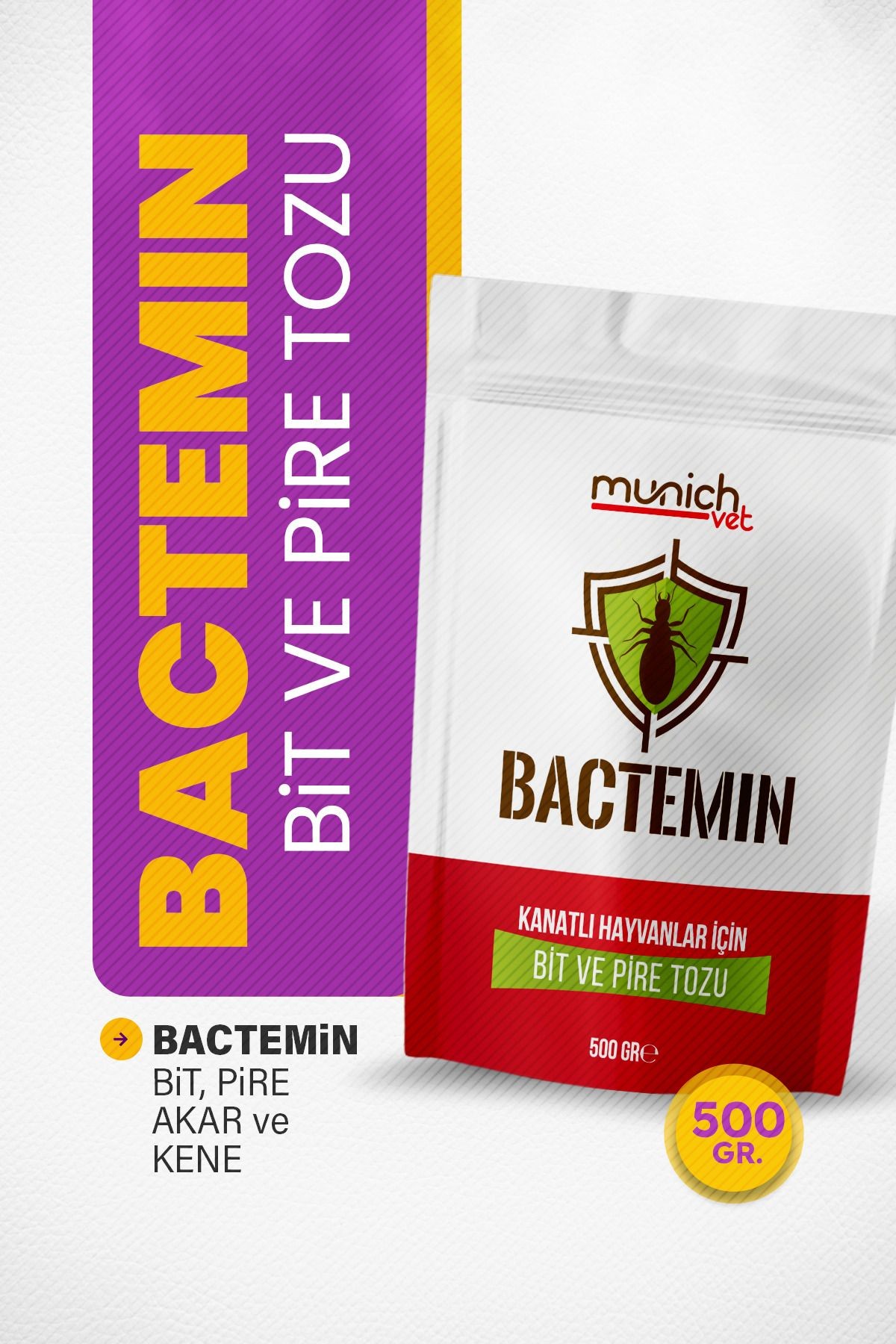 Bactemin Kanatlı Hayvan Bit Pire Tozu 500 gr