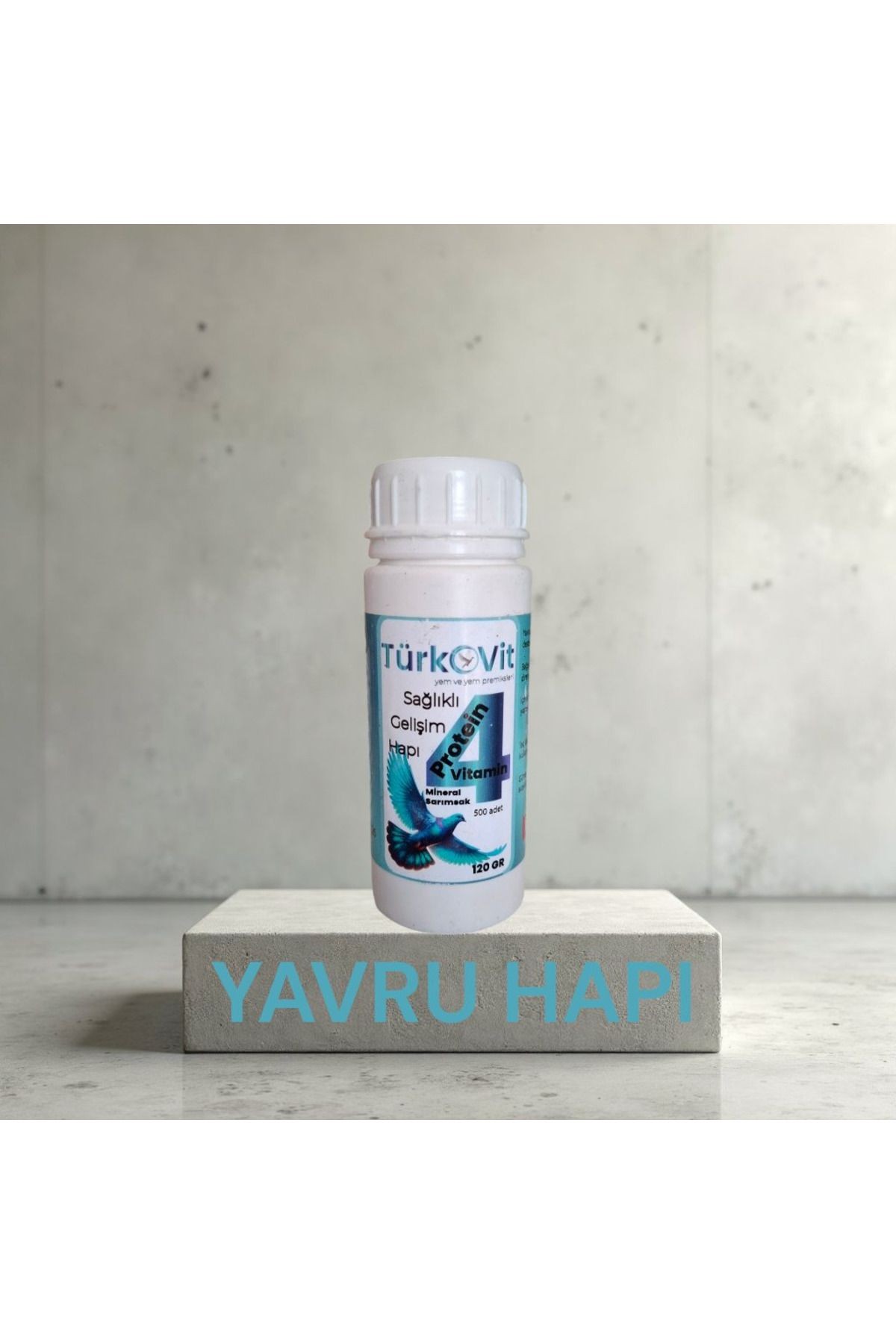 Türkovit Sağlıklı Gelişim Hapı 120g – Güvercinler İçin Besleyici Takviye