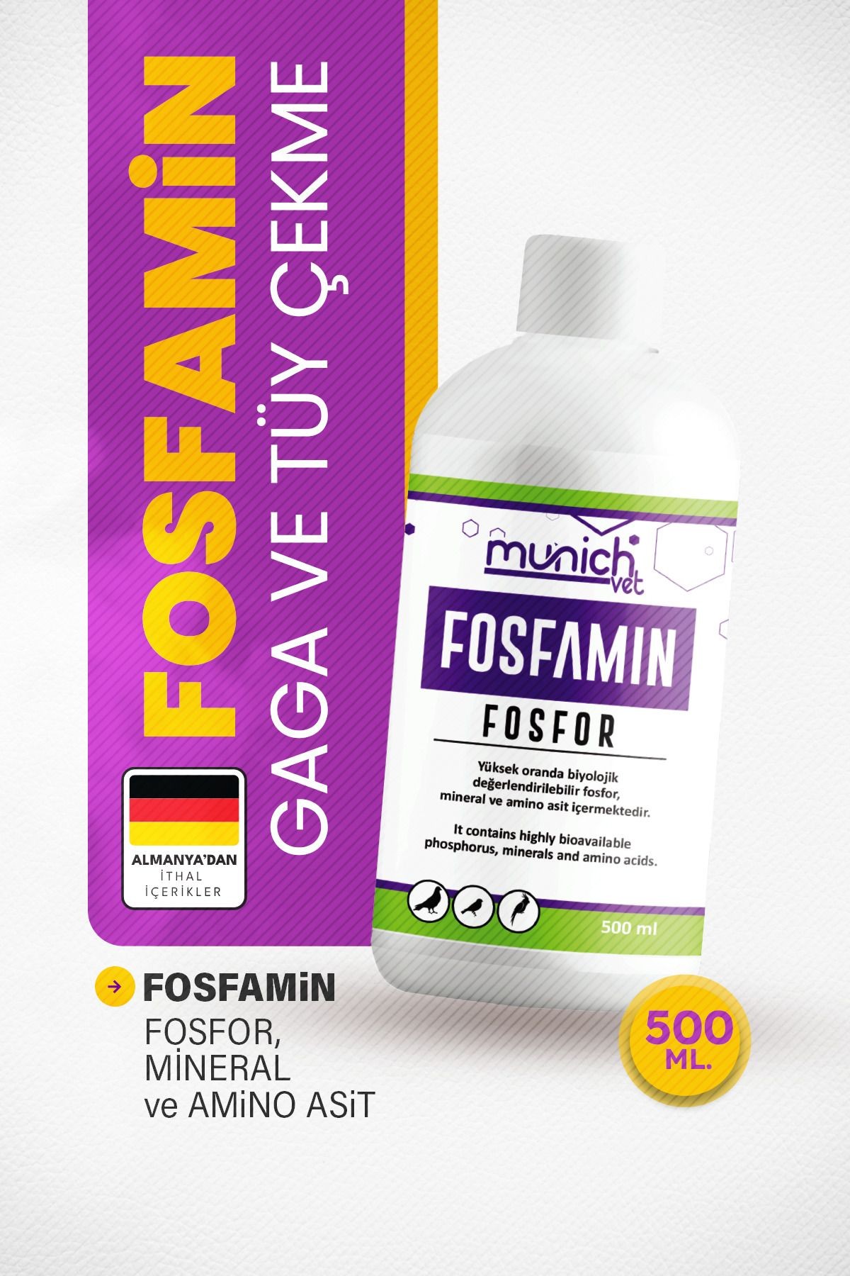 Fosfamin Gagalama ve Tüy Çekmeye Problemi Ürünü 500 ml