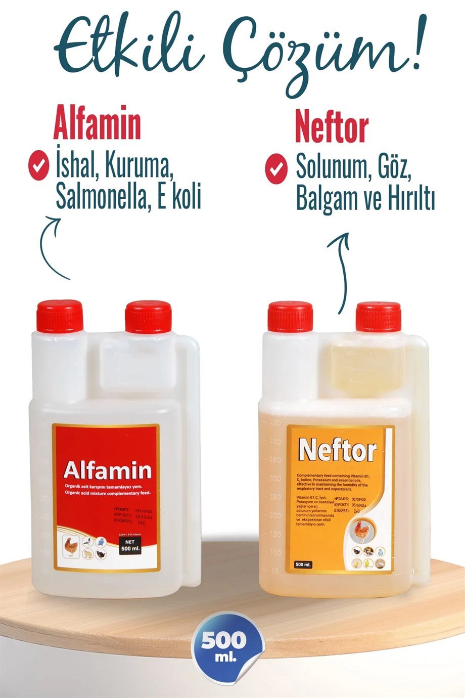 2li Set Kuşlar Alfamin Ishal-Neftor Hırıltı Seti 500 ML