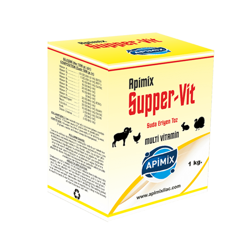 Apimix Süpper-Vit (10x100 Gr) – Tavuk ve Çiftlik Hayvanları İçin Multivitamin Takviyesi