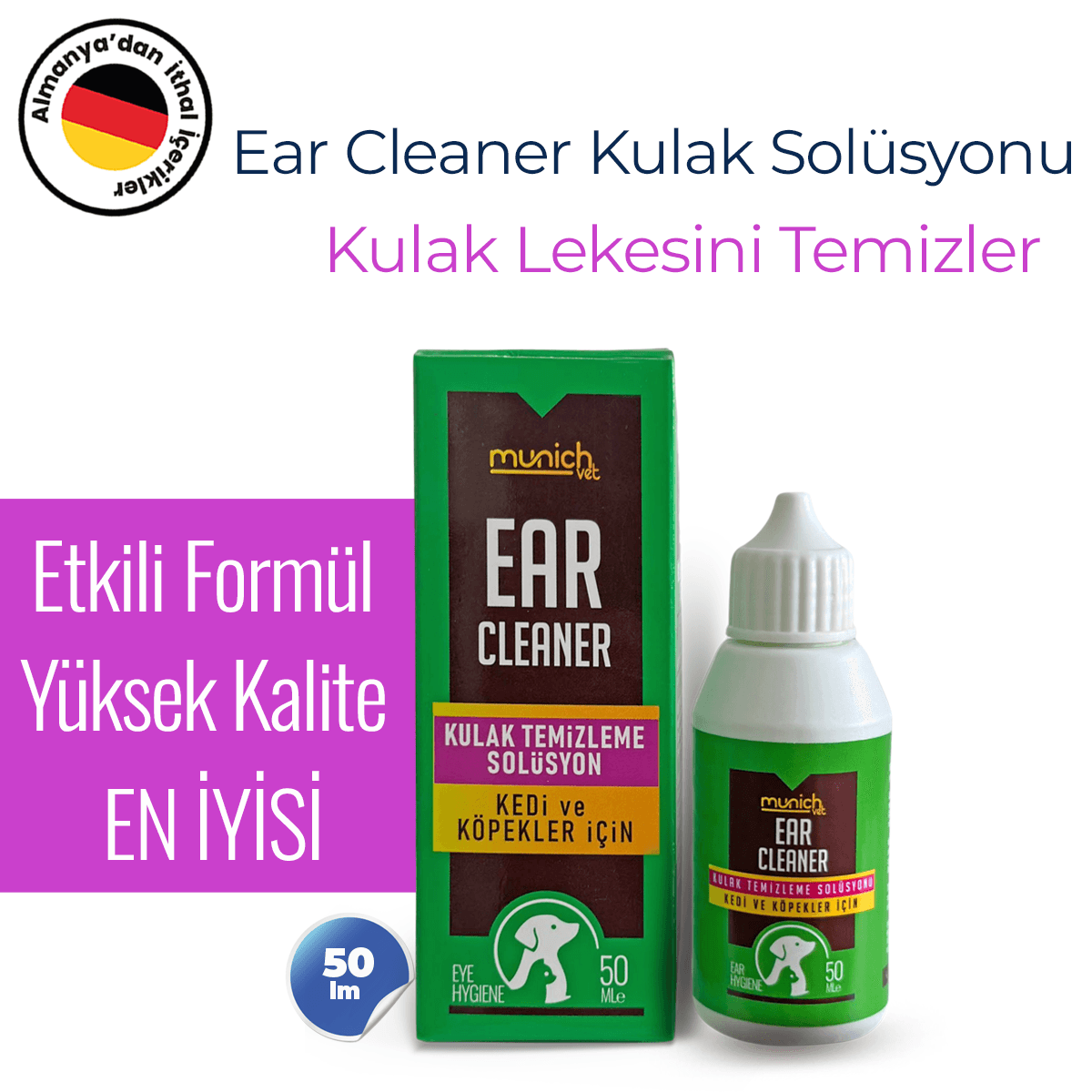 Ear Clean Kedi Ve Köpek Kulak Temizleme Solüsyonu 50 ml