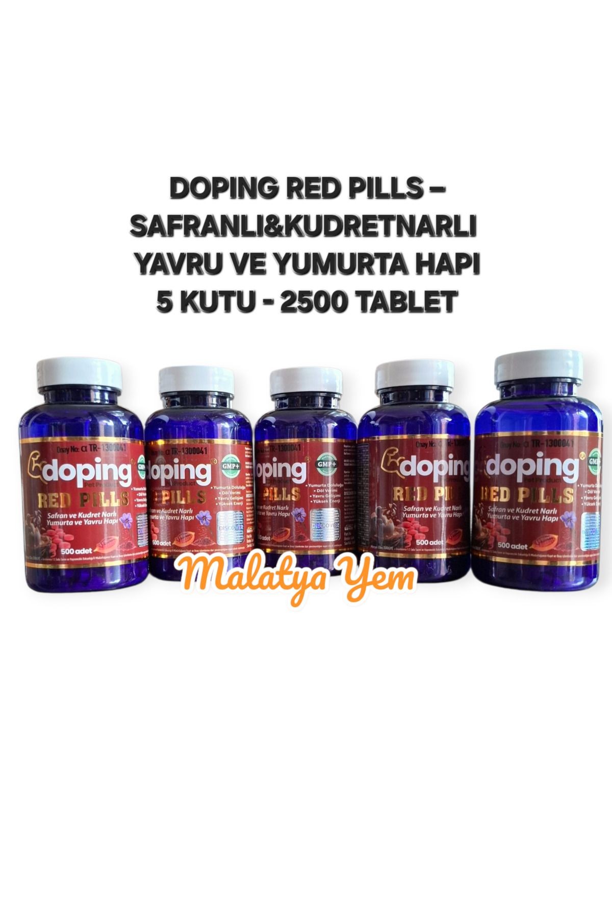 Doping Red Pills 5 Kutu 2500 Tablet - Safranlı - Kudret Narlı Yumurta ve Yavru Hapı