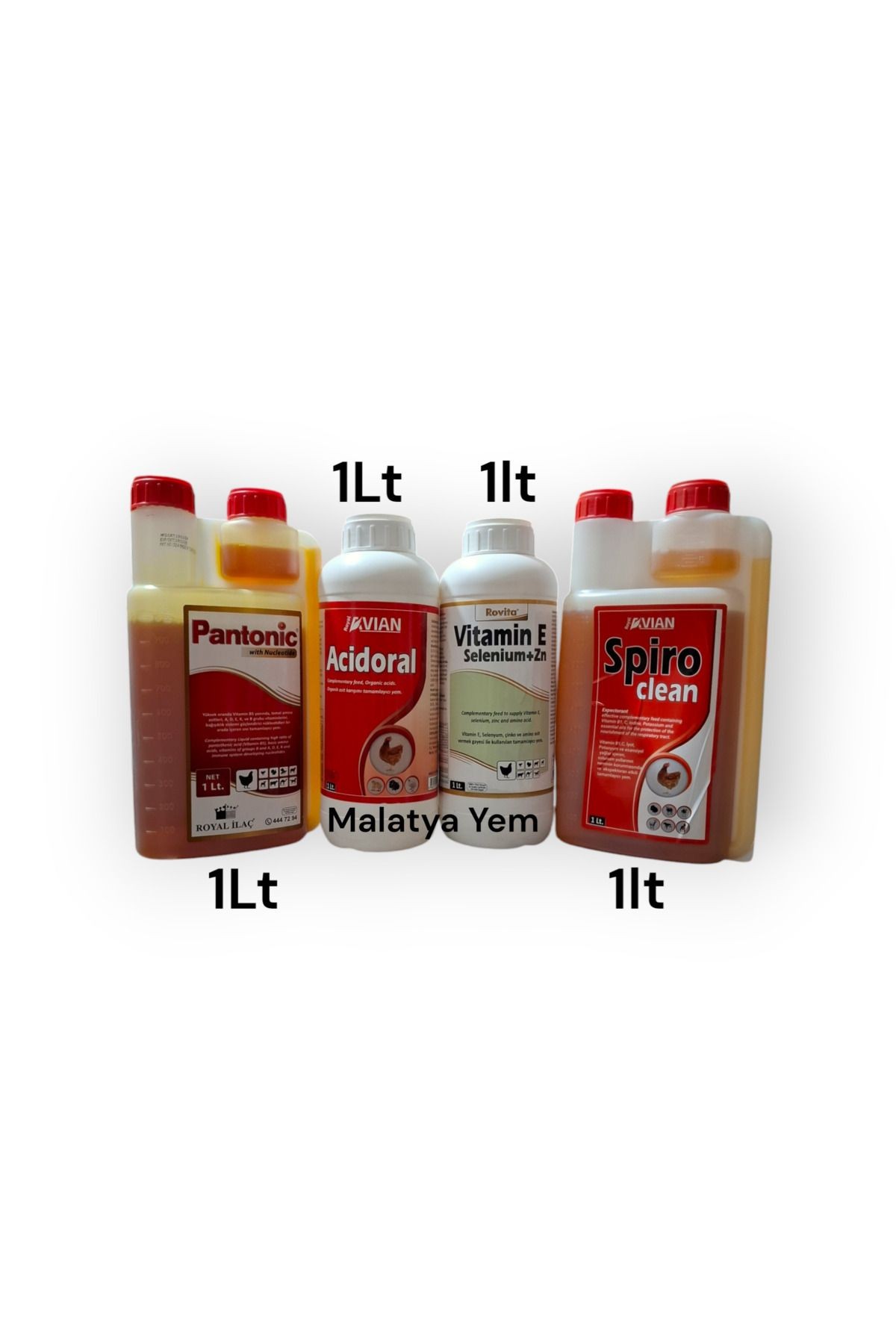 4 lü Kanatlı Bakım Seti-Acidoral-Pantonic-Spiro Clean-E selenyum