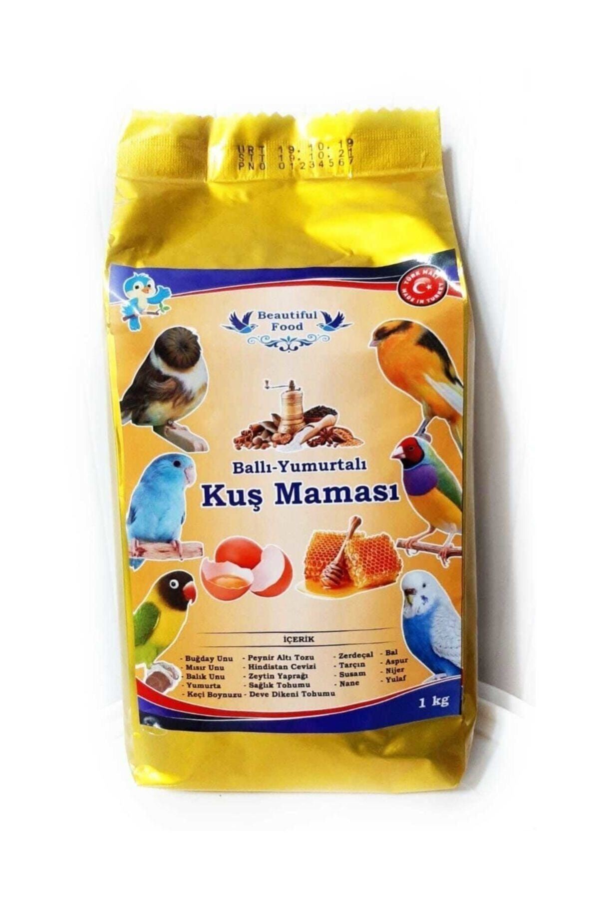 Beautiful Food Ballı Yumurtalı Kuş Maması Kuş Yemi 1 Kg