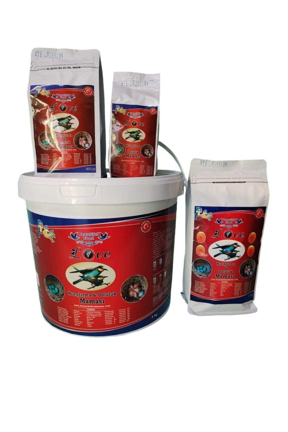 Beautiful Food Love Kızıştırma Ve Doluluk Kuş Yemi Maması 1 Kg