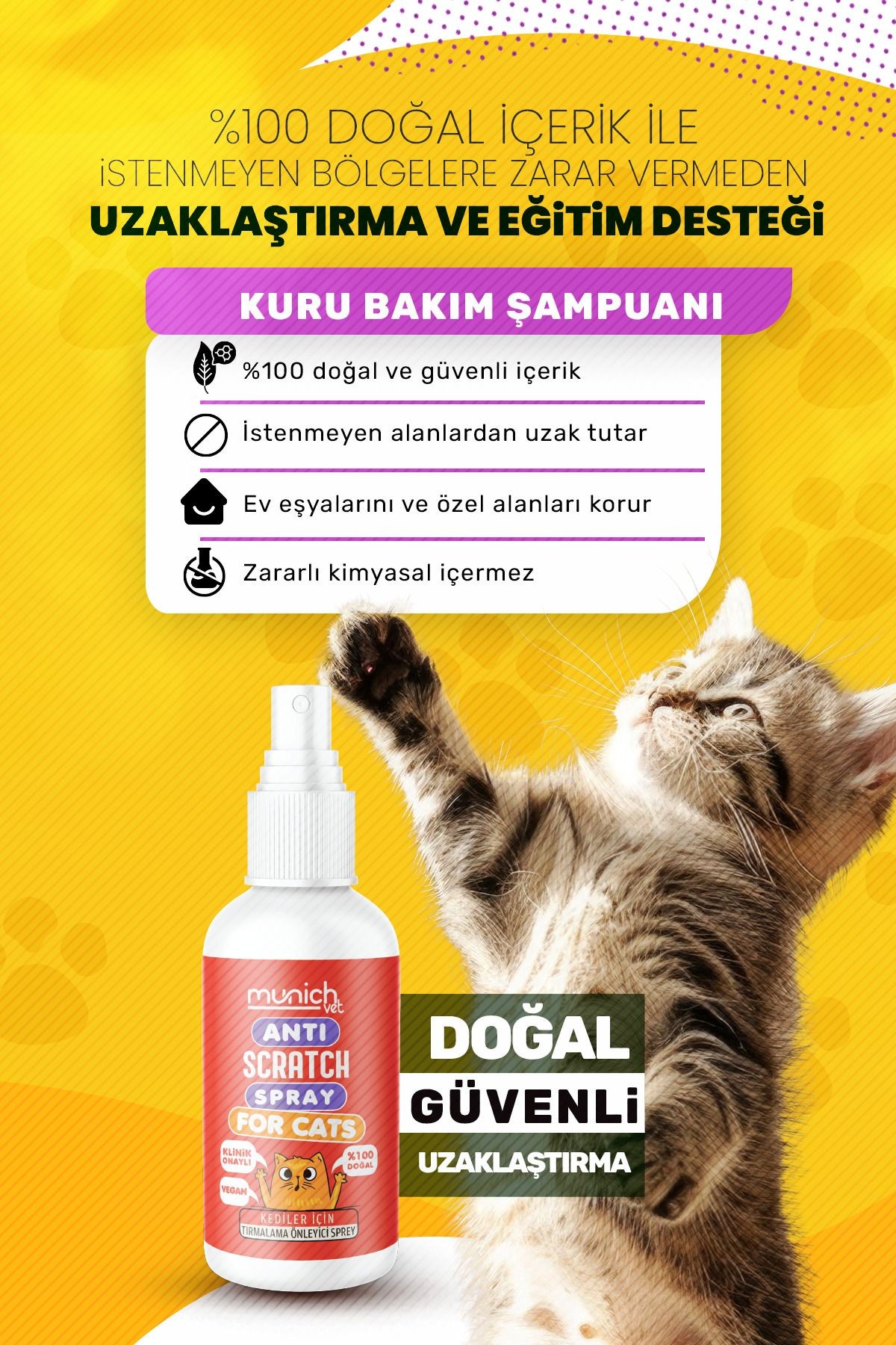 Doğal Kedi Uzaklaştırıcı Ve Eğitim Spreyi 150 ml