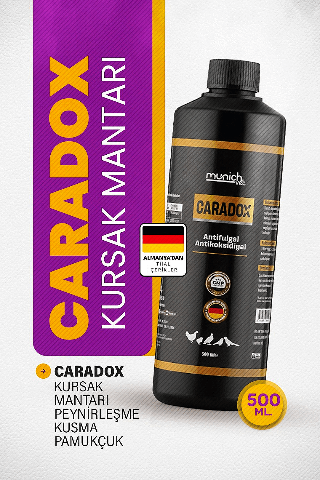 Caradox Kursak Mantarı - Ağızdan Peynirleşme - Kuruma - Hırıltı Ürünü 500 ml