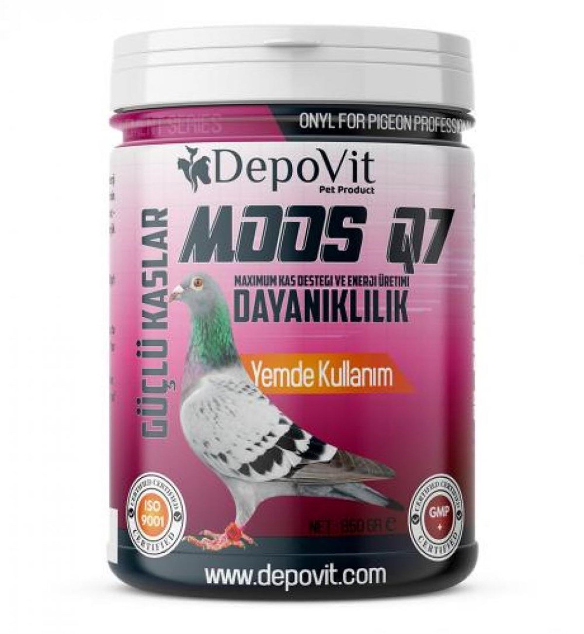 Depovit MOOS Q7 – Güvercinlerde Kas Gücü ve Dayanıklılık Desteği-850Gram