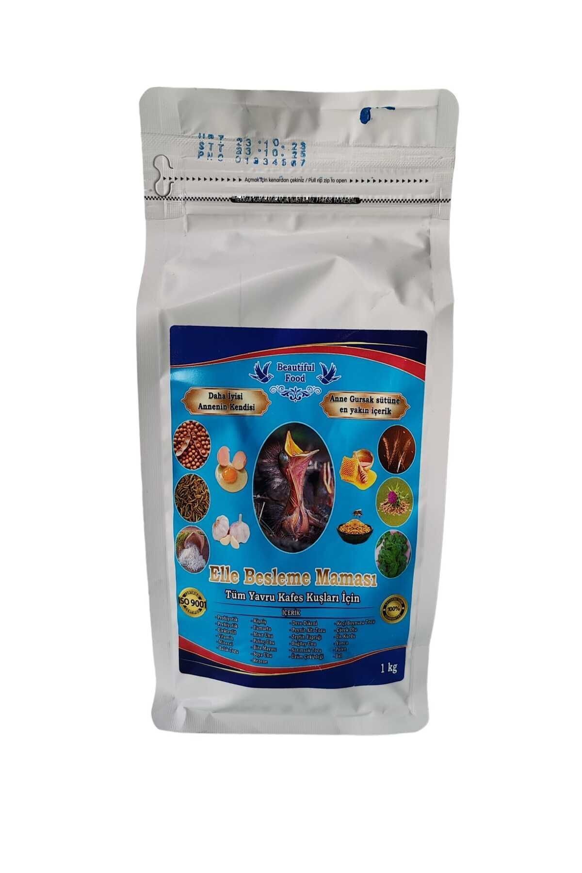 Beautiful Food Yavru Kuş Organik Elle Besleme Maması 1 Kg + Profosyonel Şırınga Besleme Aparatı