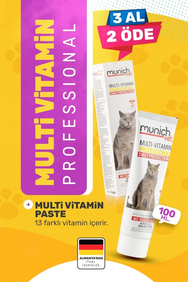 Munich Vet Multi Vitamin Paste 100 ml-Multi Vitamin Macunu