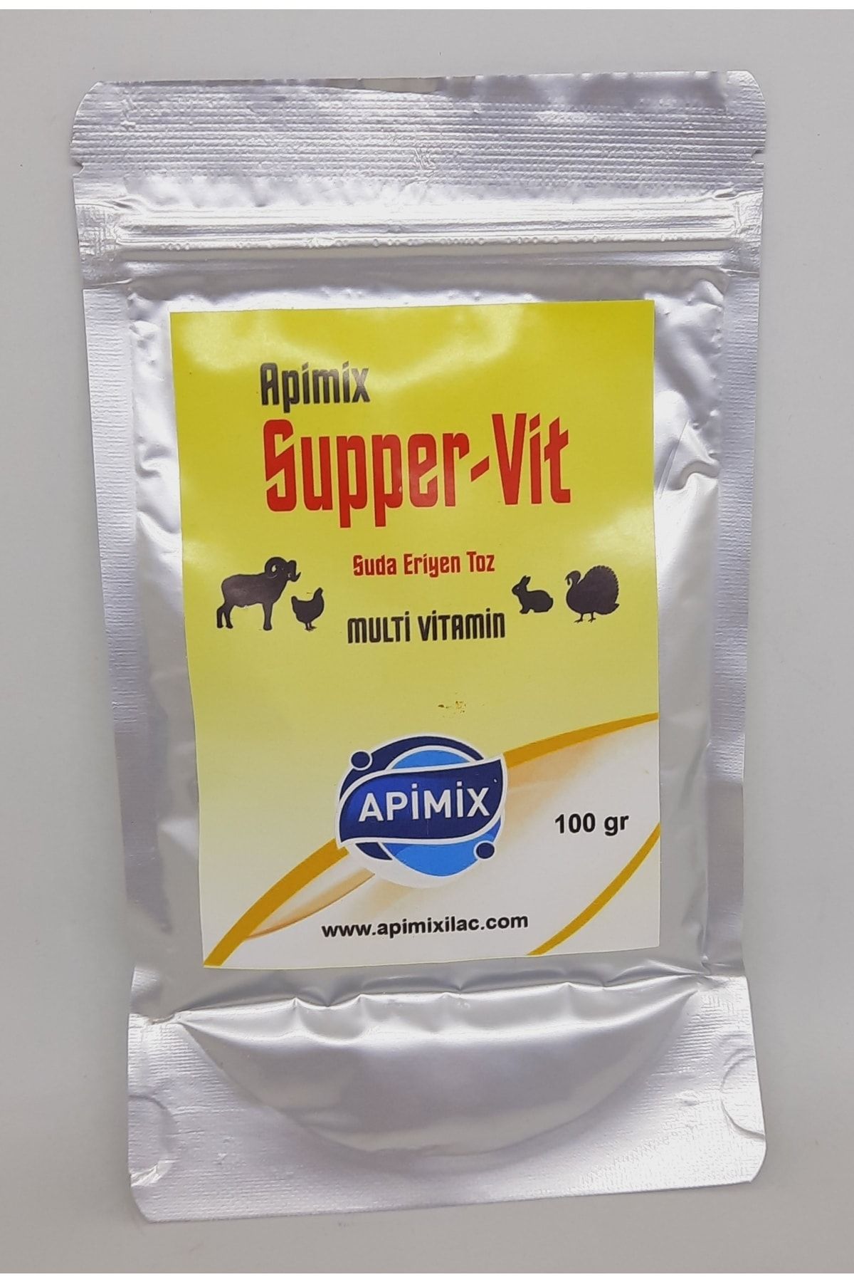 Apimix Süpper-Vit-Multi 100 g | Vitamin ve Gelişim Desteği – Güçlü Formül
