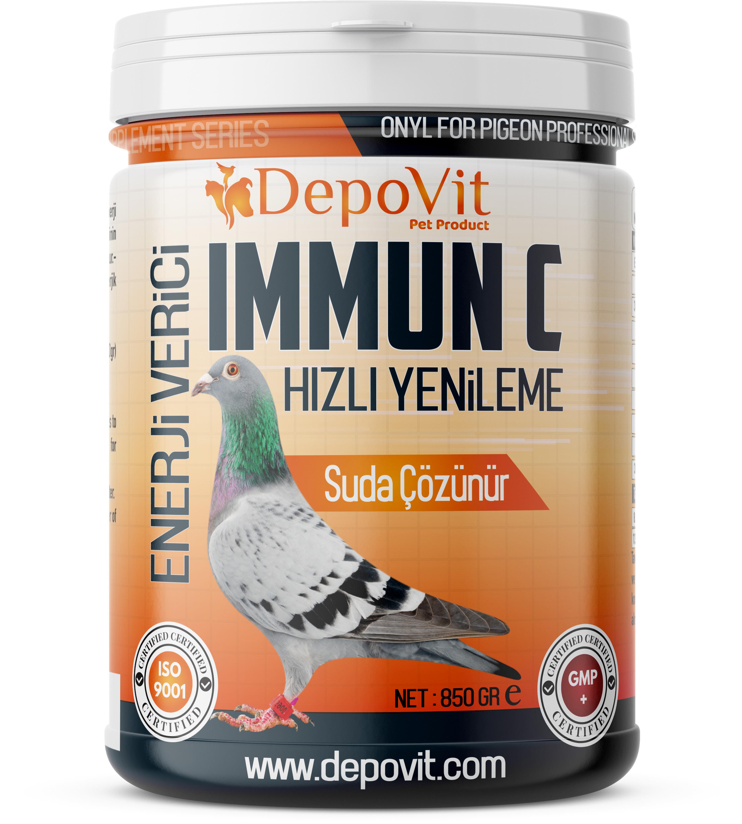Depovit İmmun C 850 GR | Güvercinler İçin Enerji ve Bağışıklık Güçlendirici Vitamin Takviyesi