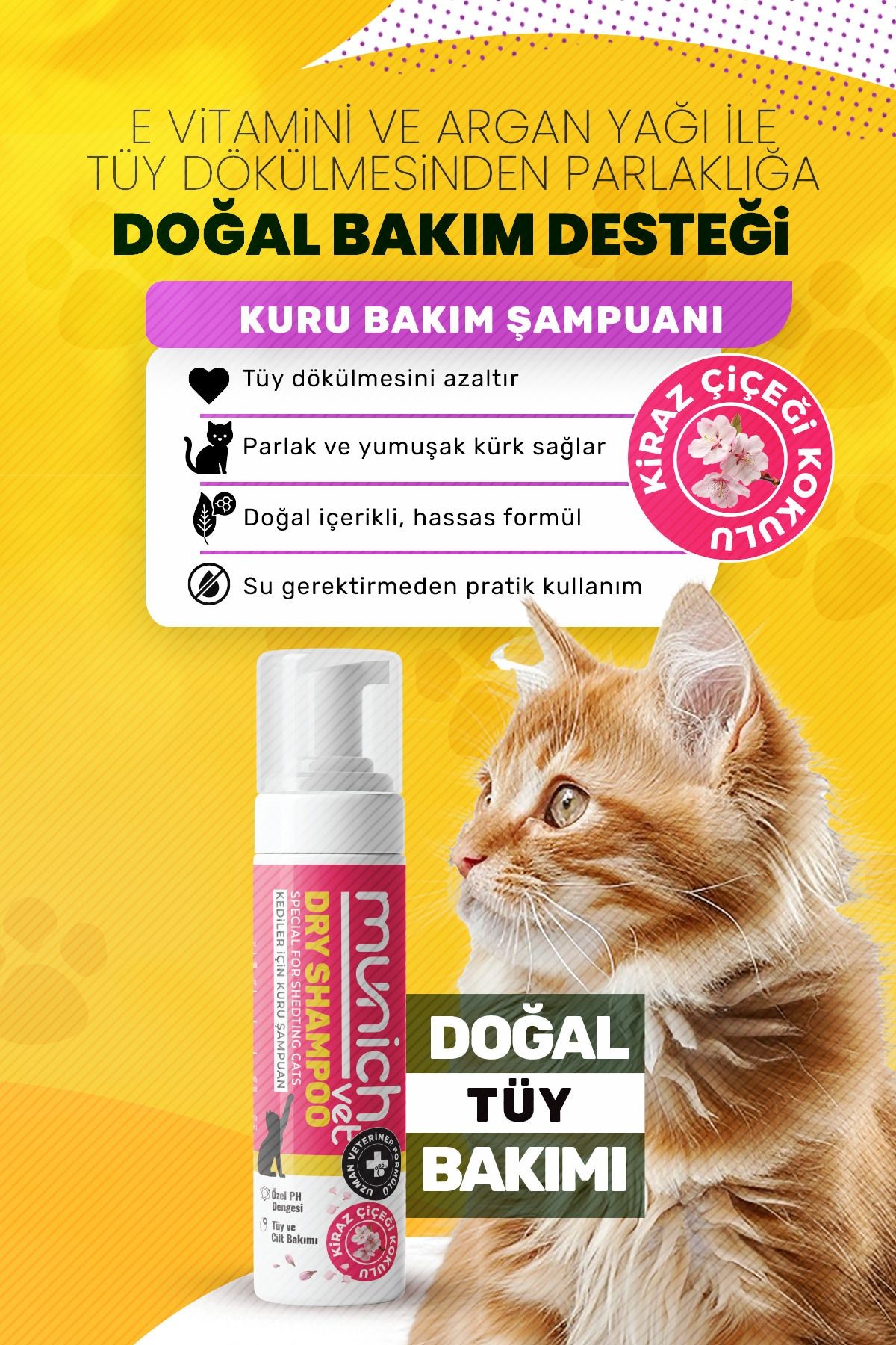 Kuru Bakım Şampuanı Kiraz Çiçeği Kokulu 200 ml