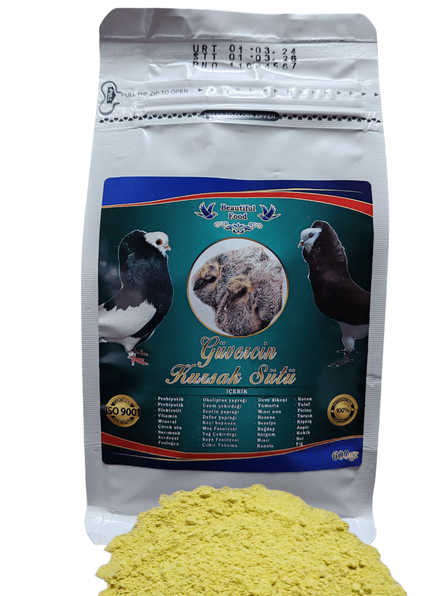 Güvercin Elle Besleme (Kursak Sütü) - 600 Gr | Yavru Kuş Maması