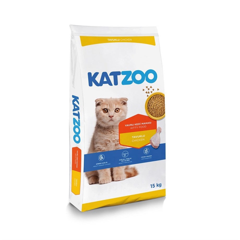 Katzoo Yavru Kedı Maması-Tavuklu-15Kg