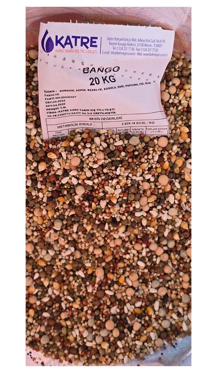 Katzoo Özel Karışık Bango Güvercin Yemi - 20 Kg