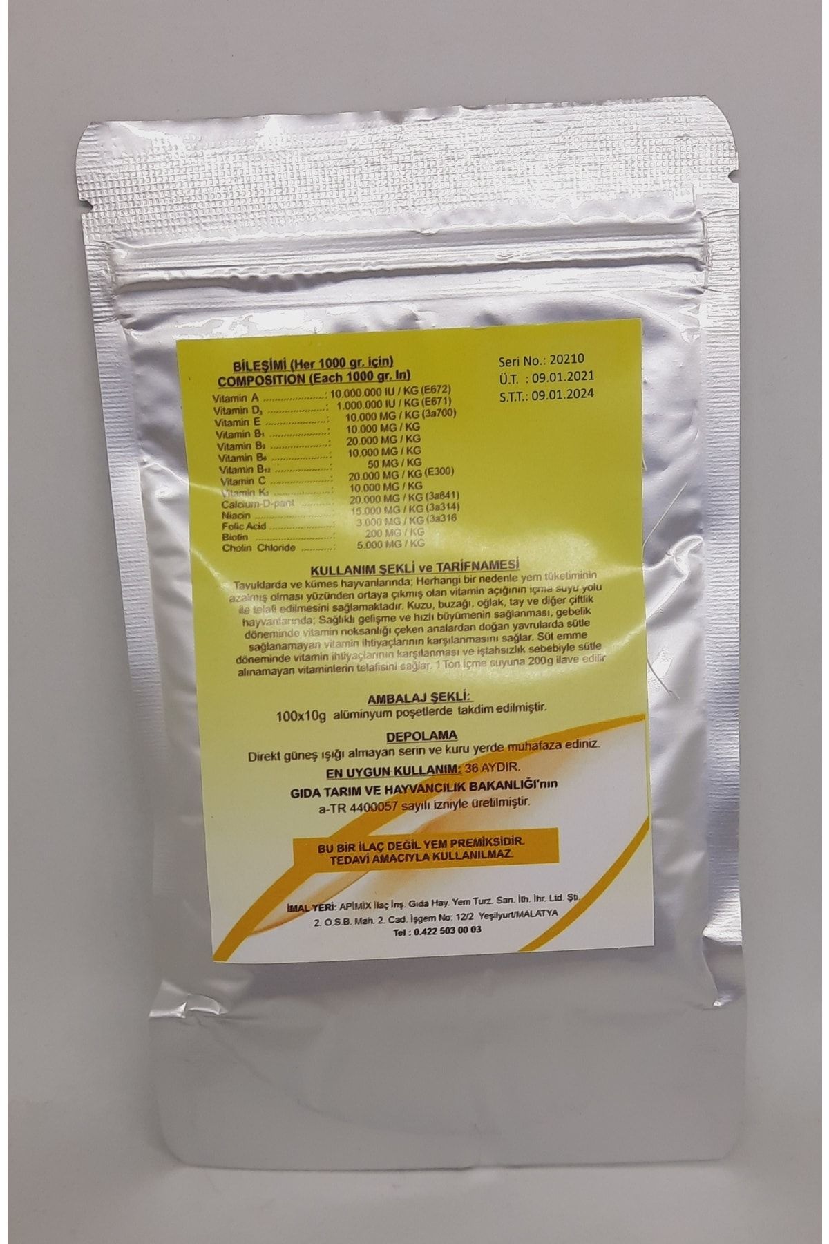 Apimix Süpper-Vit-Multi 100 g | Vitamin ve Gelişim Desteği – Güçlü Formül