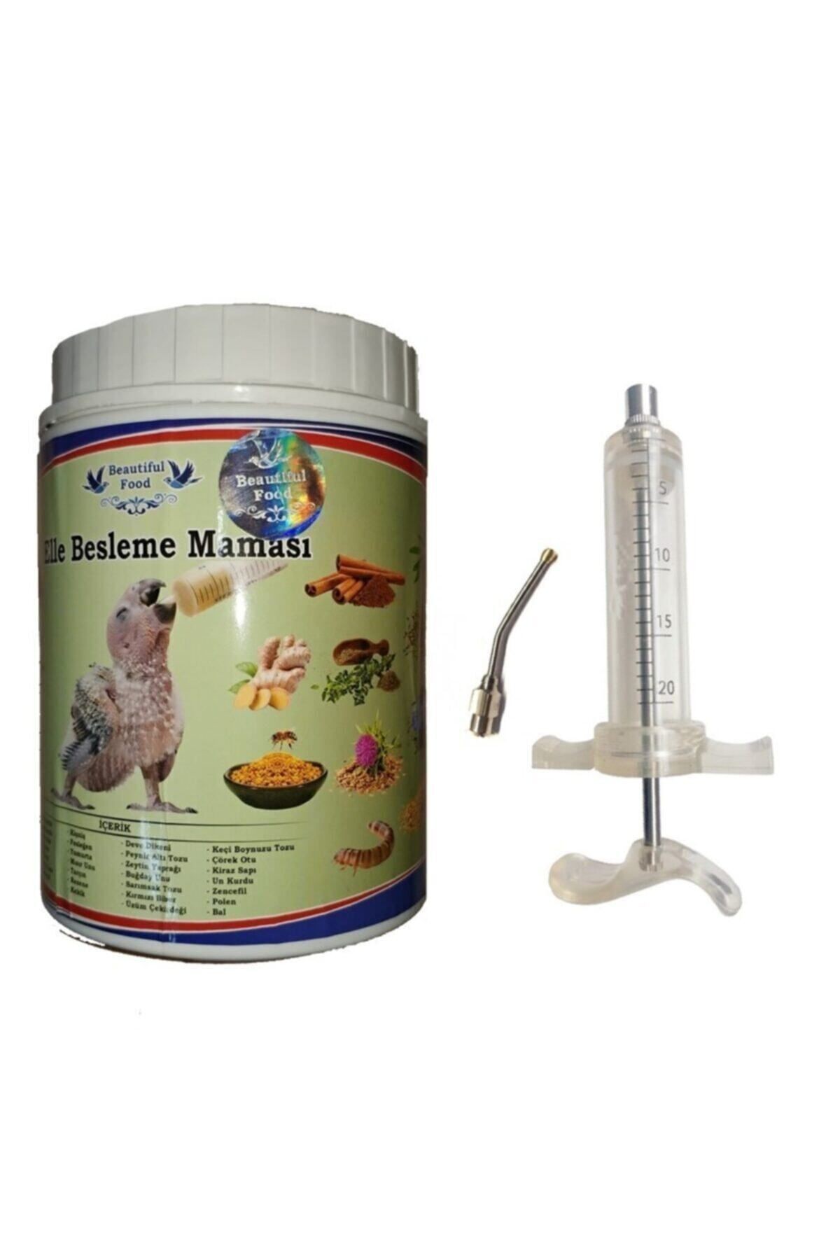 Beautiful Food Yavru Kuş Organik Elle Besleme Maması 1 Kg + Profosyonel Şırınga Besleme Aparatı
