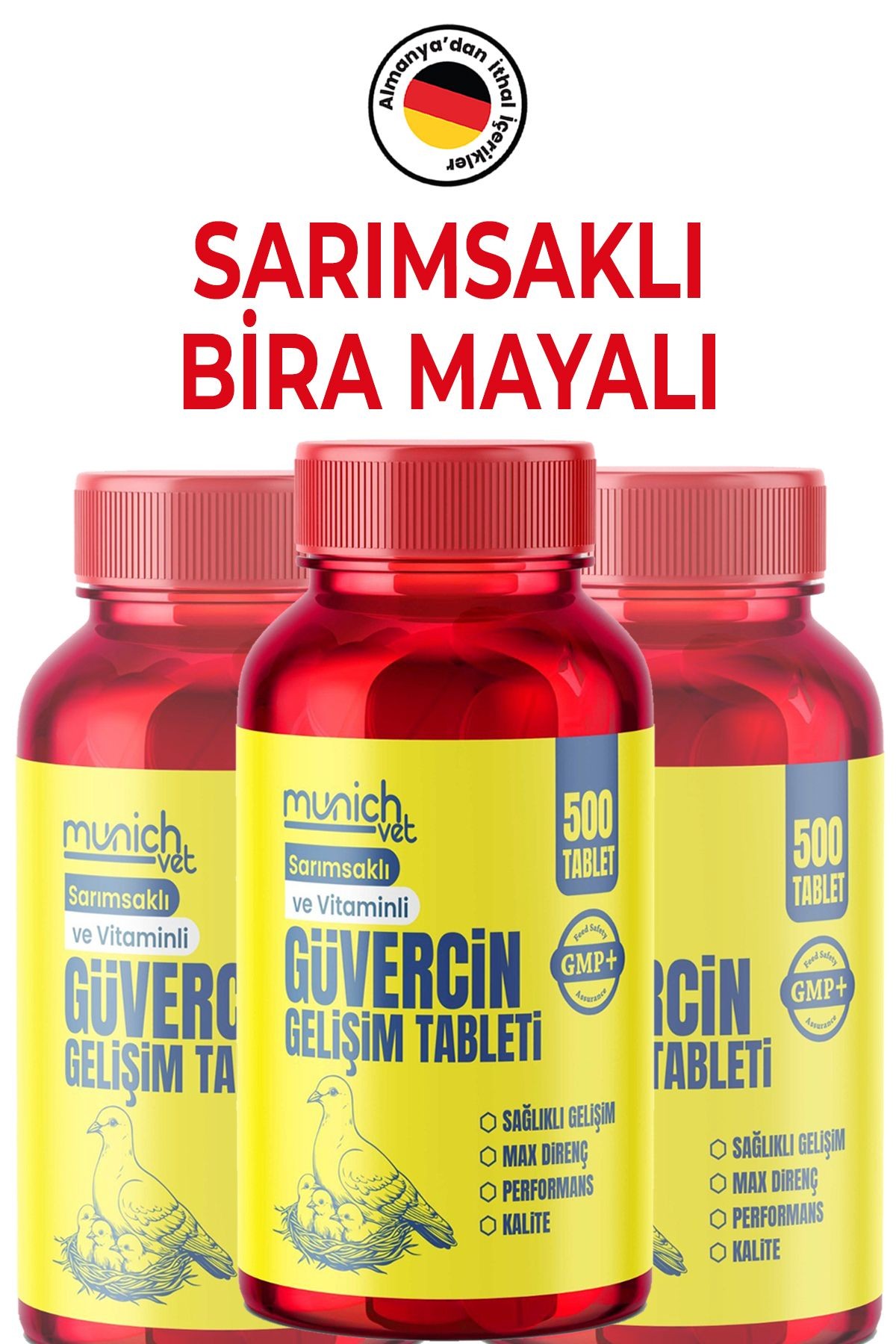 Sarımsaklı Bira Mayalı Güvercin Tablet 3 kutu 1500 tablet