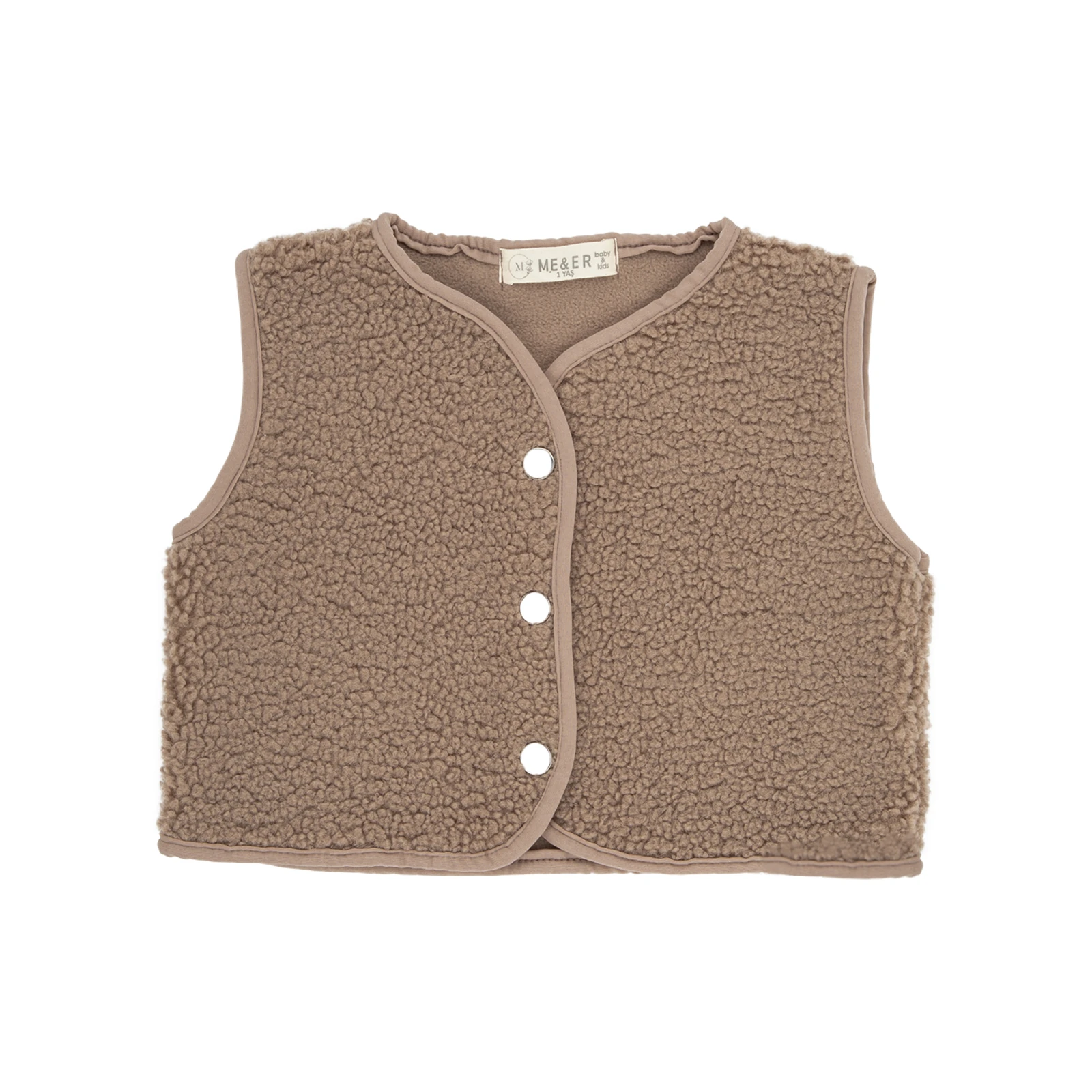 Peluş Yelek - bej