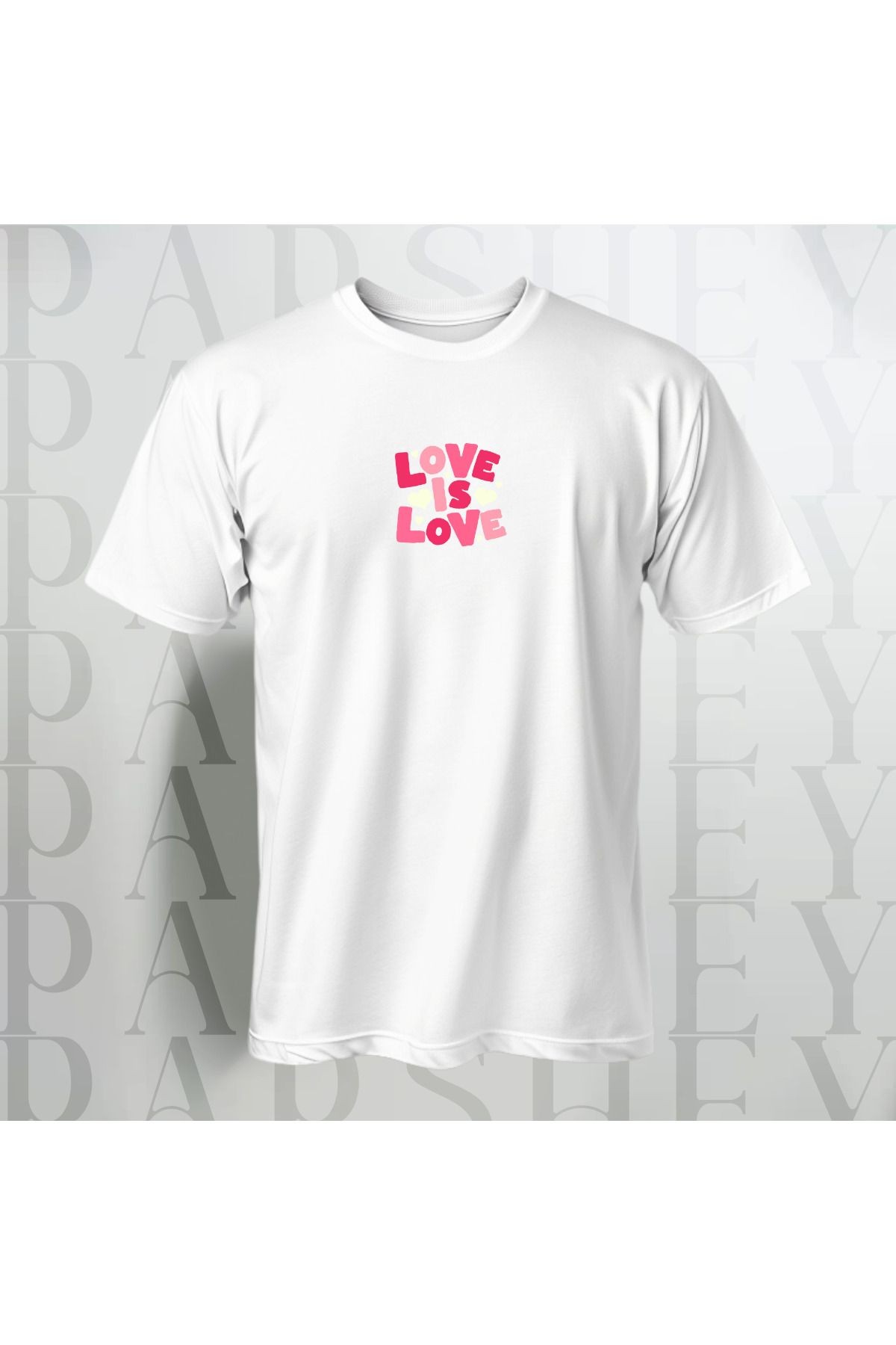 Love is Love Oversize T-Shirt Unisex Yarım Kollu Bisiklet Yaka %100 Pamuk